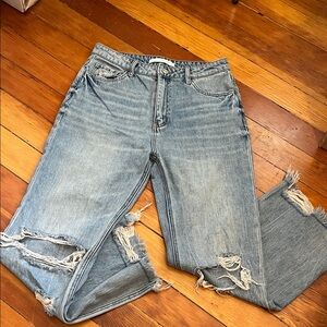 Altar'd State Light Blue Distressed Boyfriend Jeans